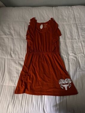 Pro Edge  Texas Longhorns  Burnt Orange Ruffle-Sleeve Midi Dress